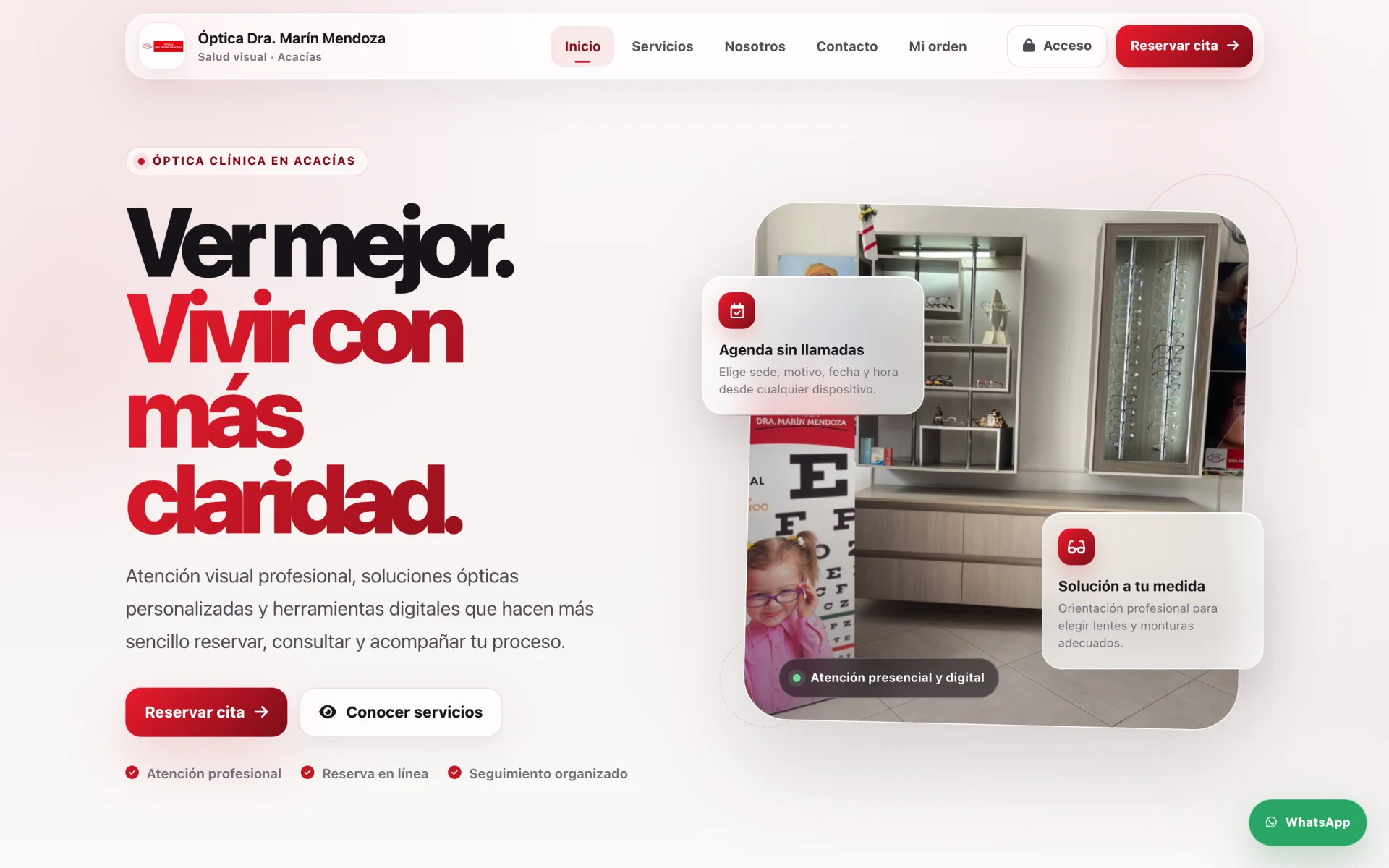 Sitio web y sistema de Óptica Dra. Marín Mendoza